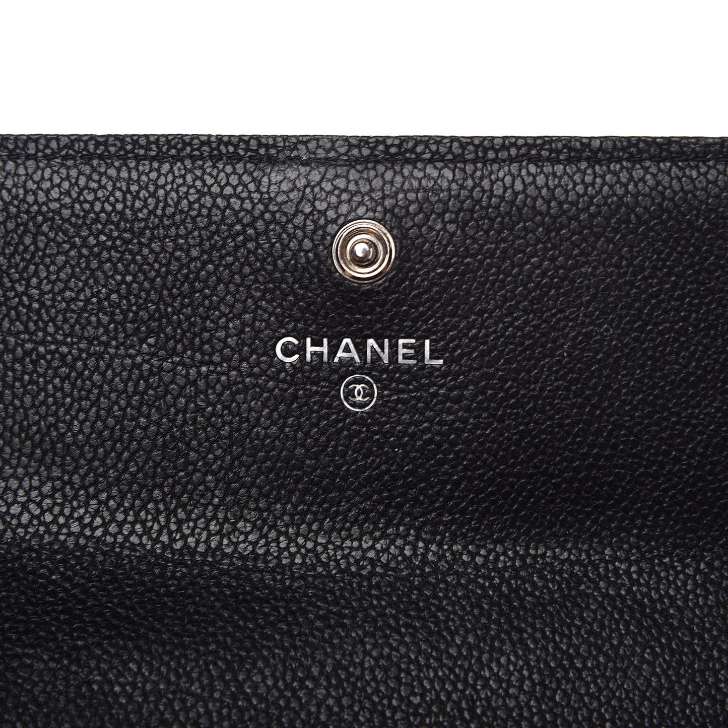 Caviar Quilted Boy Flap Wallet Black