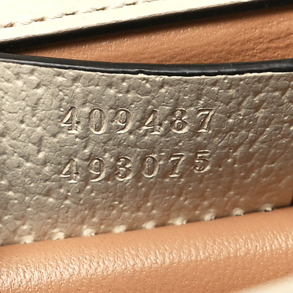 Gucci GG Supreme Monogram Berry Textured Dollar Calfskin Small Padlock Shoulder Bag Beige Ebony Light Copper Mystic White 7 of 11
