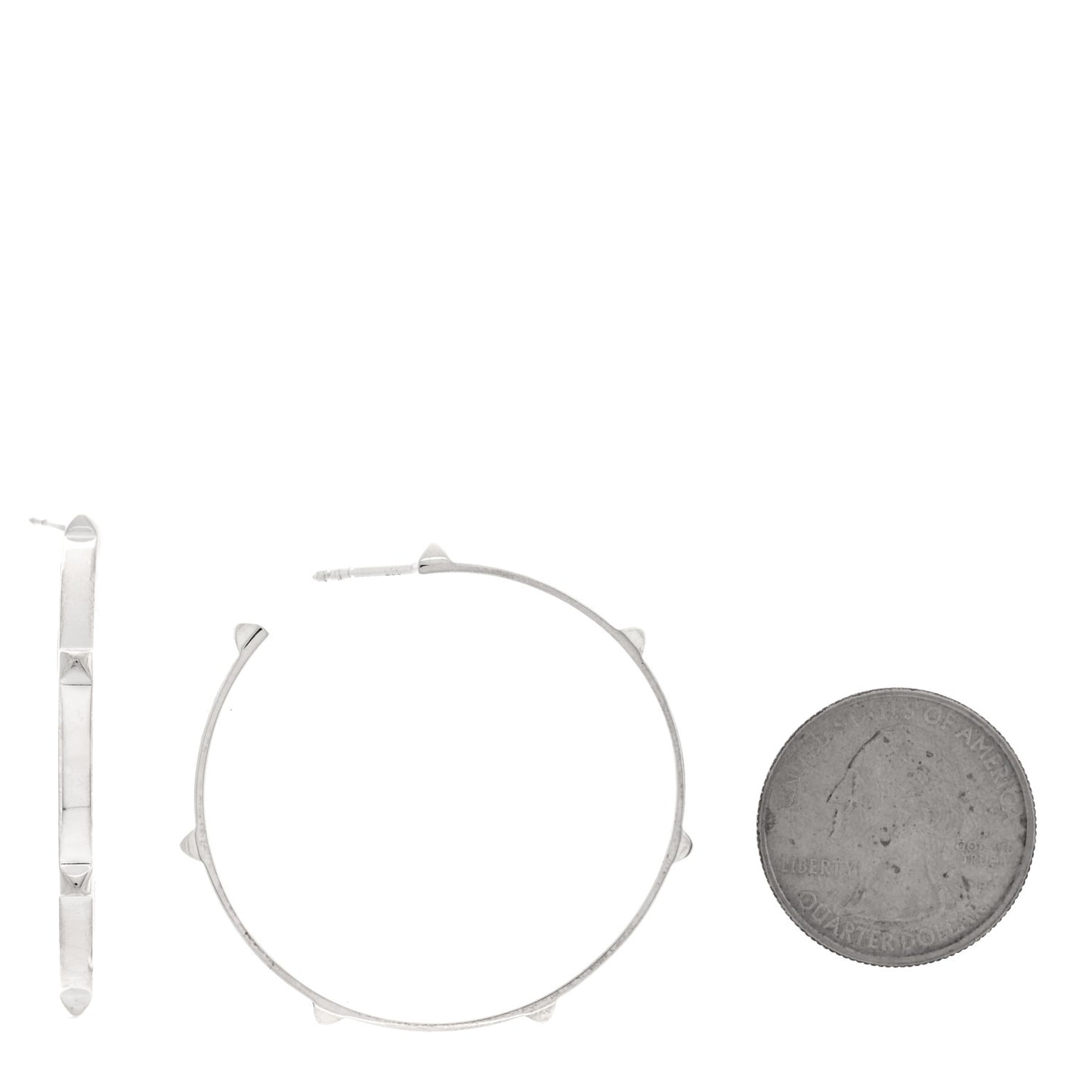 Sterling Silver Mini Clous Hoop Earrings