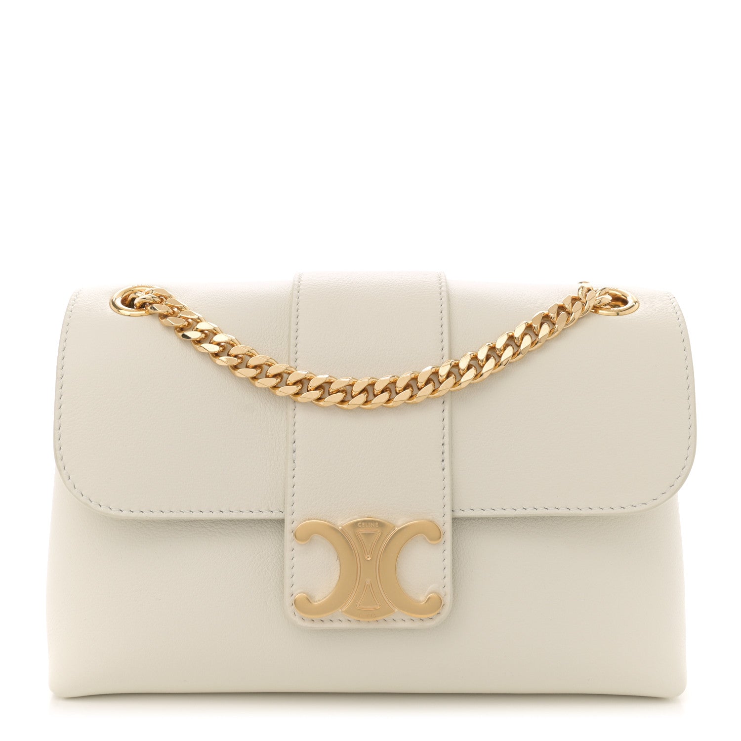 Celine Supple Calfskin Teen Victoire White 1 of 11
