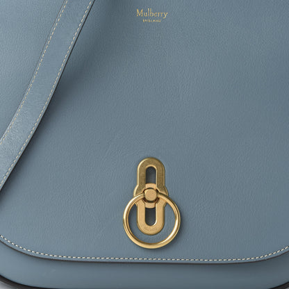 Mulberry Silky Calfskin Amberley Satchel Blue 10 of 10