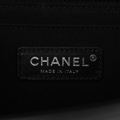 Chanel Shiny Crumpled Calfskin Quilted Large Double You Flap So Black 6 of 10