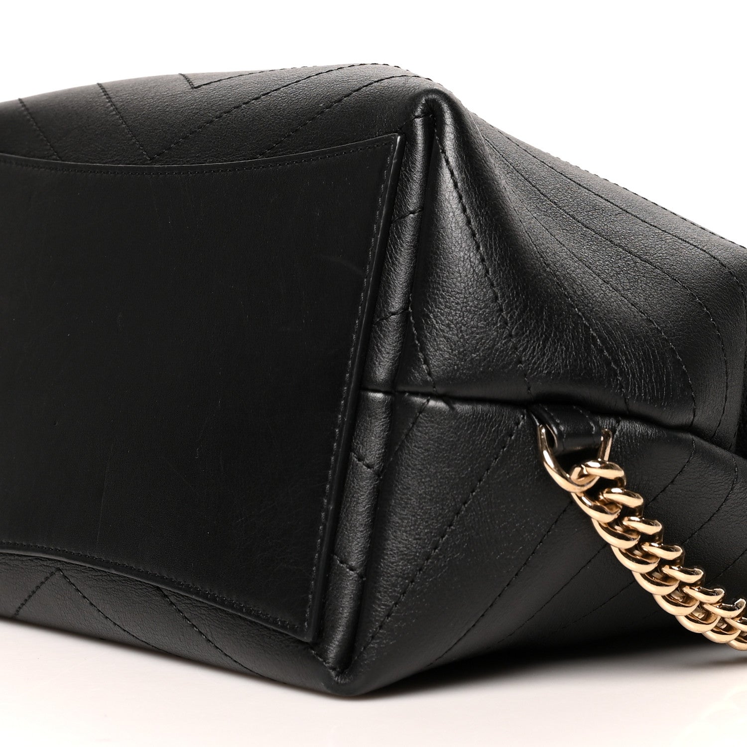 Chanel Grained Calfskin Chevron Stitched Backpack Black 10 of 11