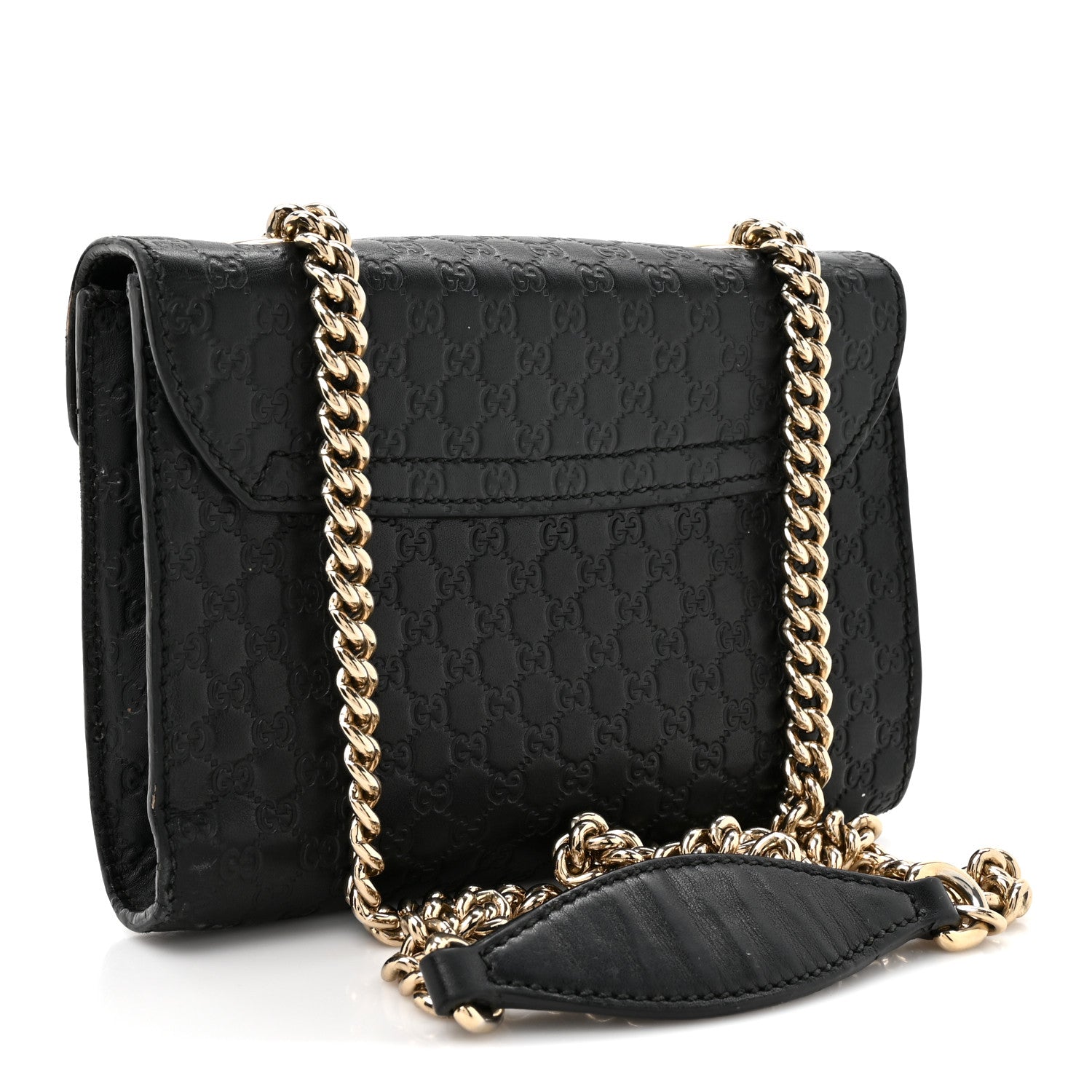 GUCCI エミリー Gucci Microguccissima Mini Emily Chain Shoulder Bag Black 1823174