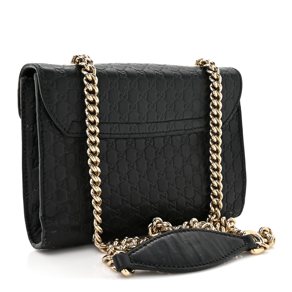 Gucci Microguccissima Mini Emily Chain Shoulder Bag Black 1823174 ...