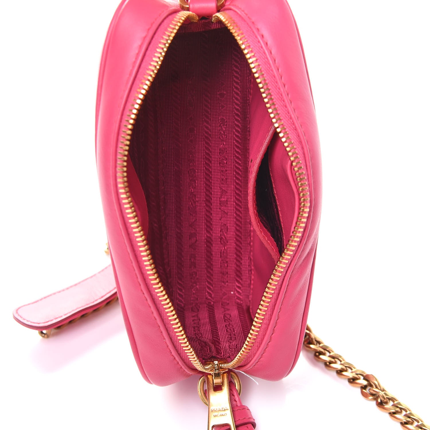 Prada Soft Calfskin Diagramme Camera Bag Magenta 5 of 5