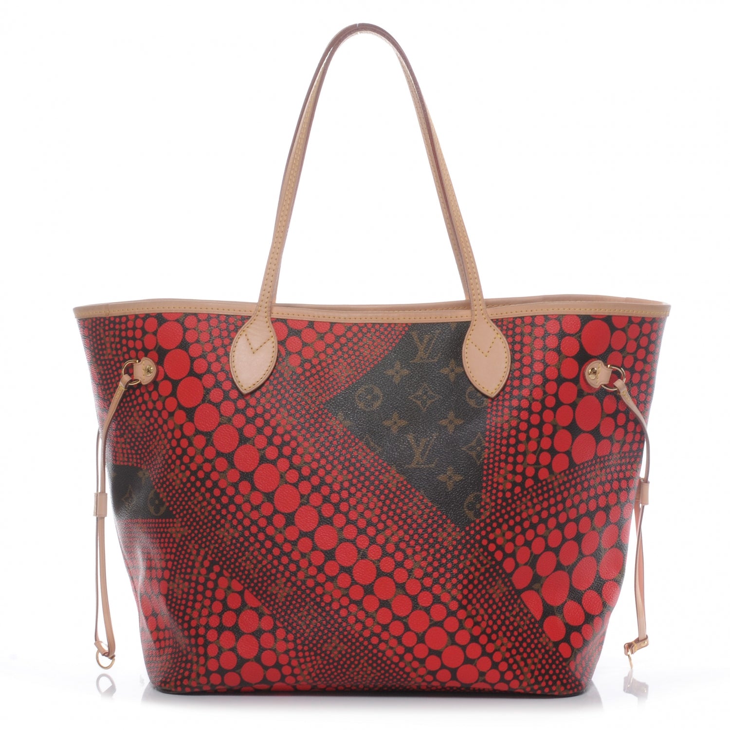 Louis Vuitton Monogram Kusama Waves Neverfull MM Red 1 of 7