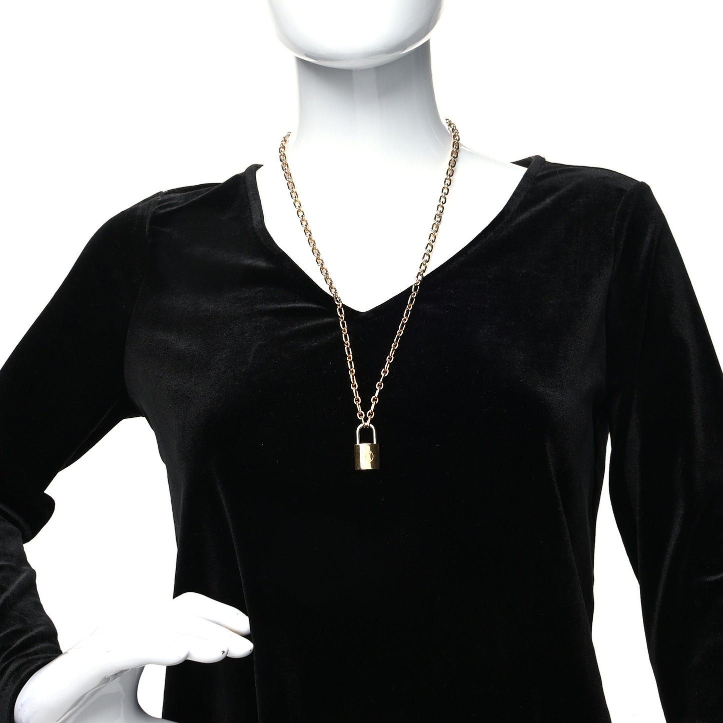 Lock Me Pendant Necklace Gold