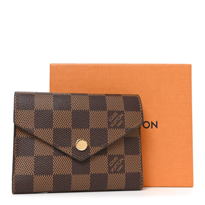 Louis Vuitton Damier Ebene Victorine Wallet Red 7 of 7