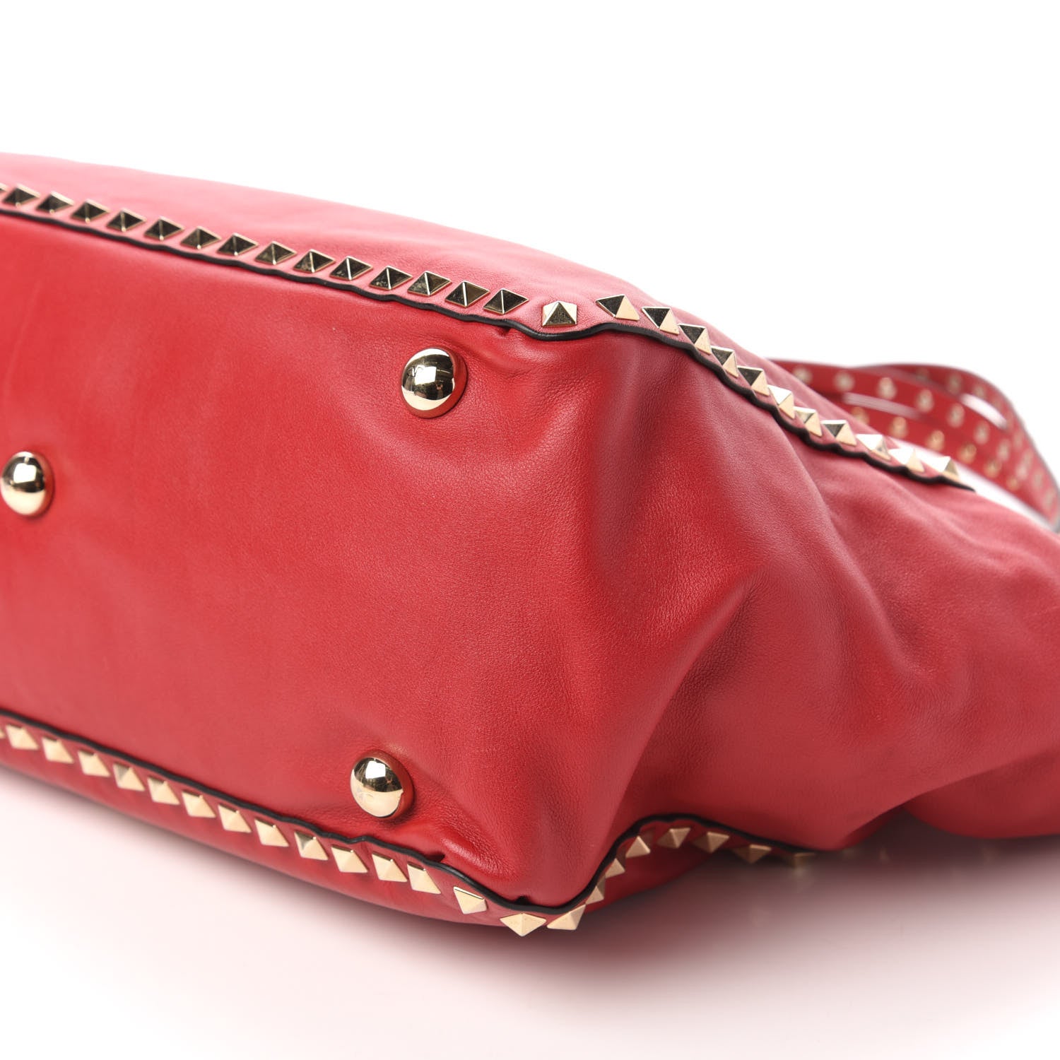 Valentino Garavani Vitello Medium Rockstud Tote Rosso Valentino 8 of 10