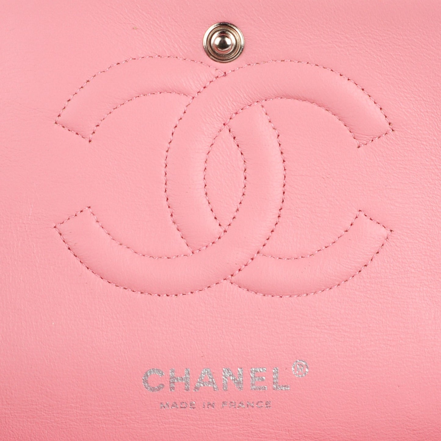 Caviar Quilted Medium Double Flap Pink
