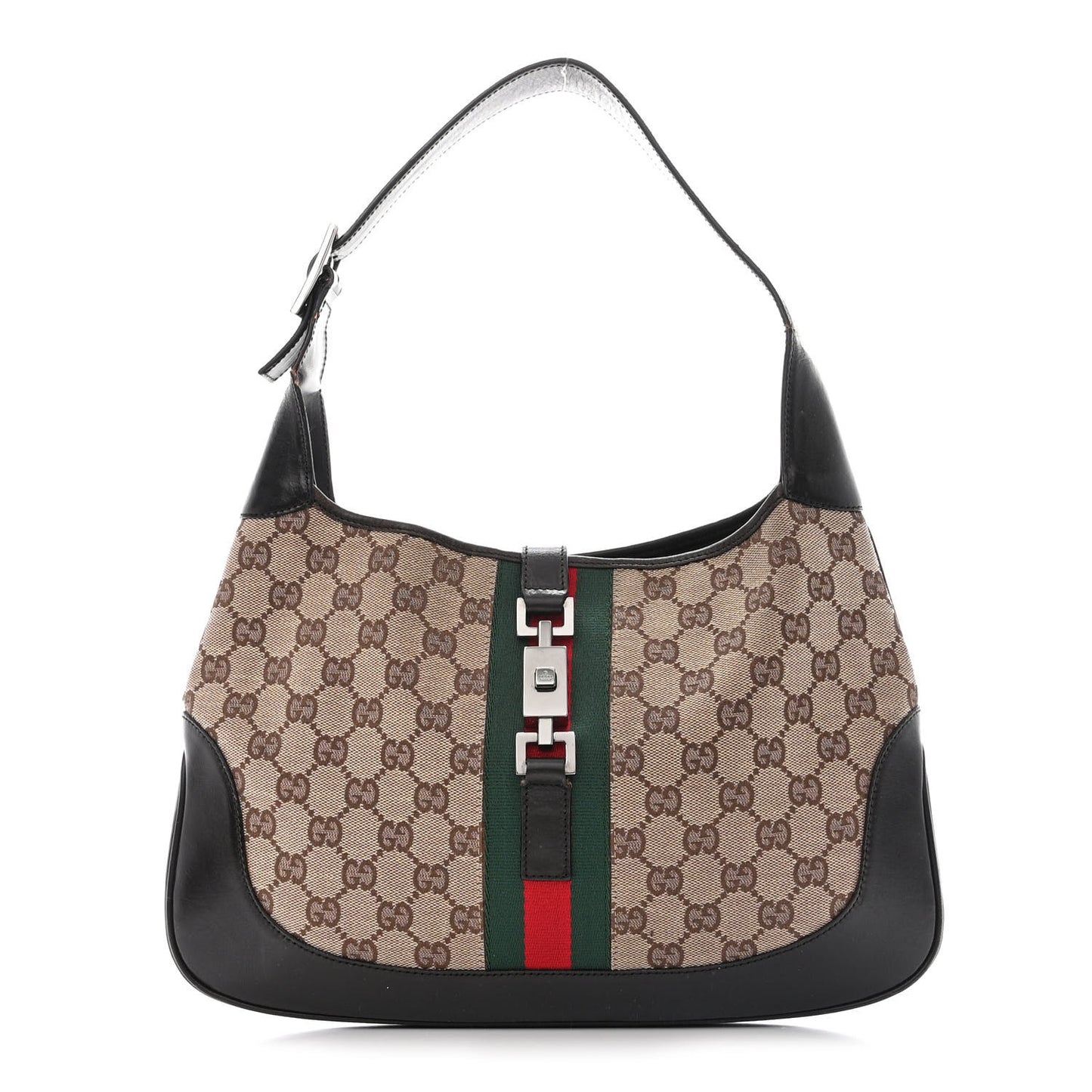 Monogram Web Jackie O Hobo Dark Brown