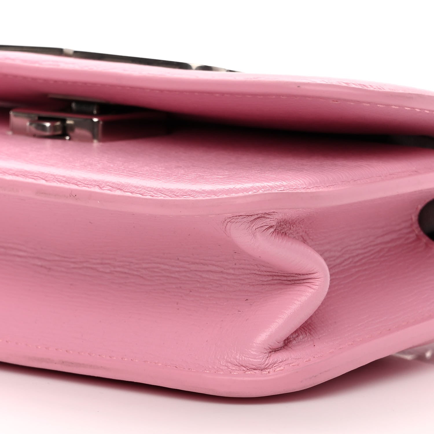 Balenciaga Calfskin Stripe Embossed Gossip Chain Bag XS Candy Pink 9 of 9
