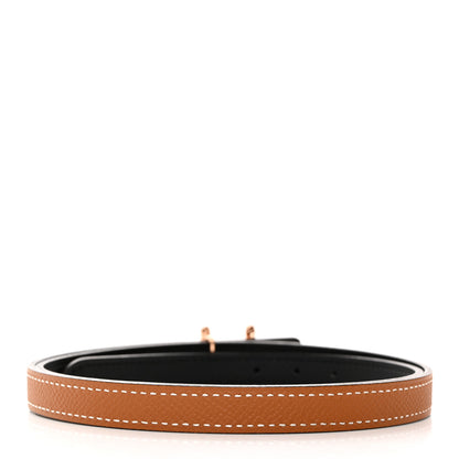 Hermes Swift Epsom 13mm H Torsade Belt 75 30 Black Gold 3 of 7