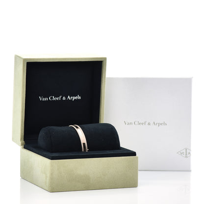 Van Cleef & Arpels 18K Rose Gold Perlee Signature Bangle Bracelet M 6 of 6
