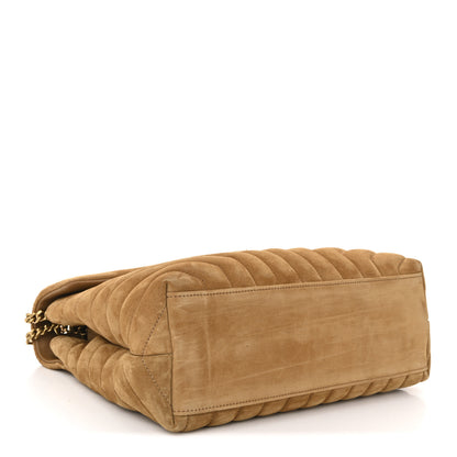 Saint Laurent Suede Y Quilted Monogram Medium Loulou Chain Satchel Cinnamon 7 of 19