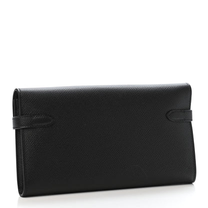 Hermes Epsom Kelly Longue Wallet Black 2 of 4