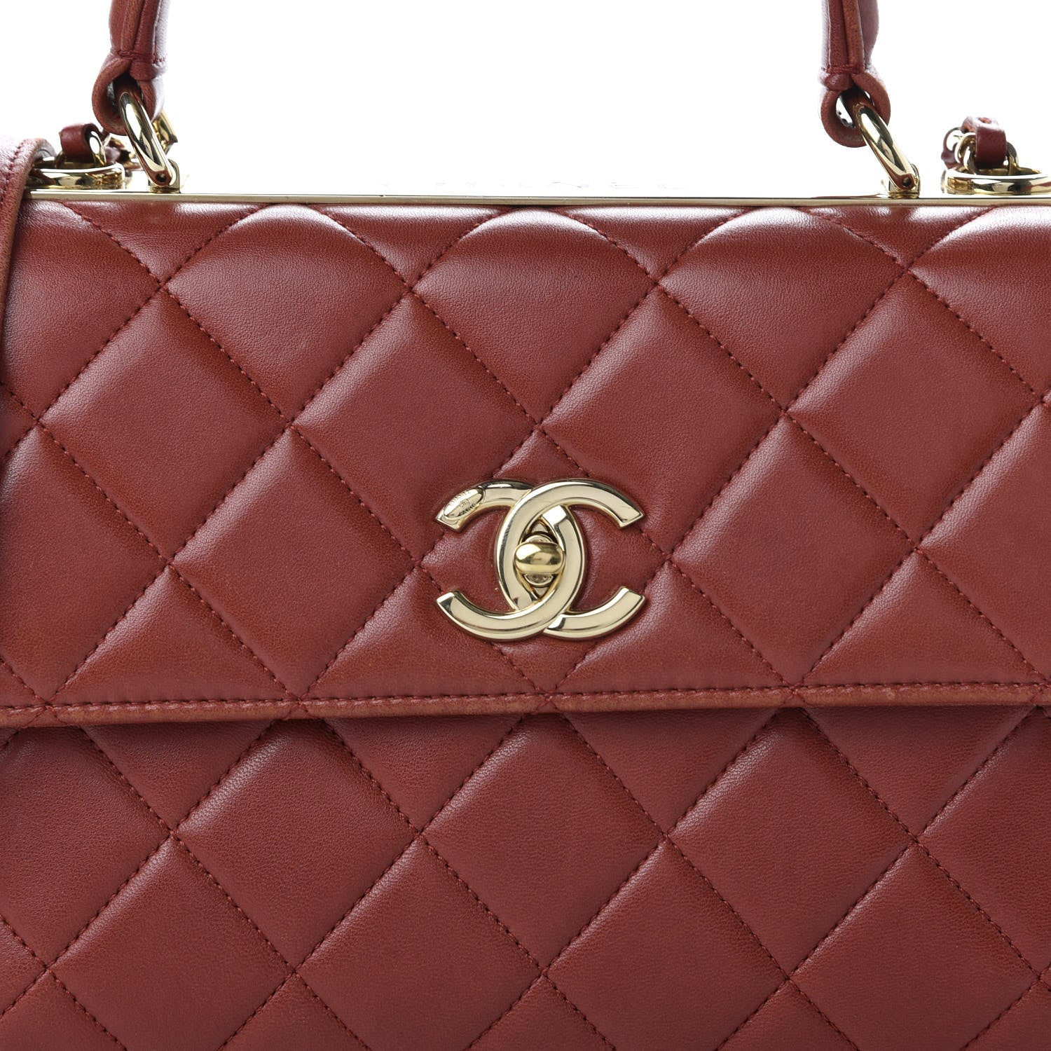 Chanel Lambskin Quilted Small Trendy CC Flap Dual Handle Bag Red 10 of 11
