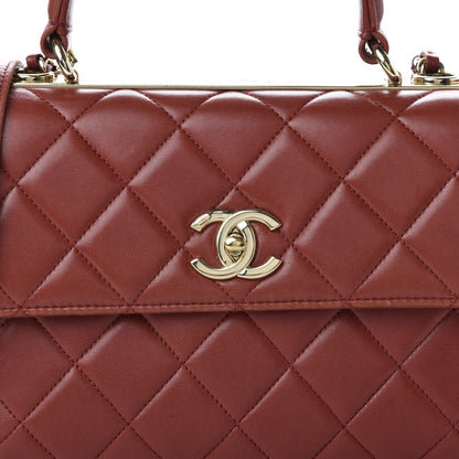 Chanel Lambskin Quilted Small Trendy CC Flap Dual Handle Bag Red 10 of 11