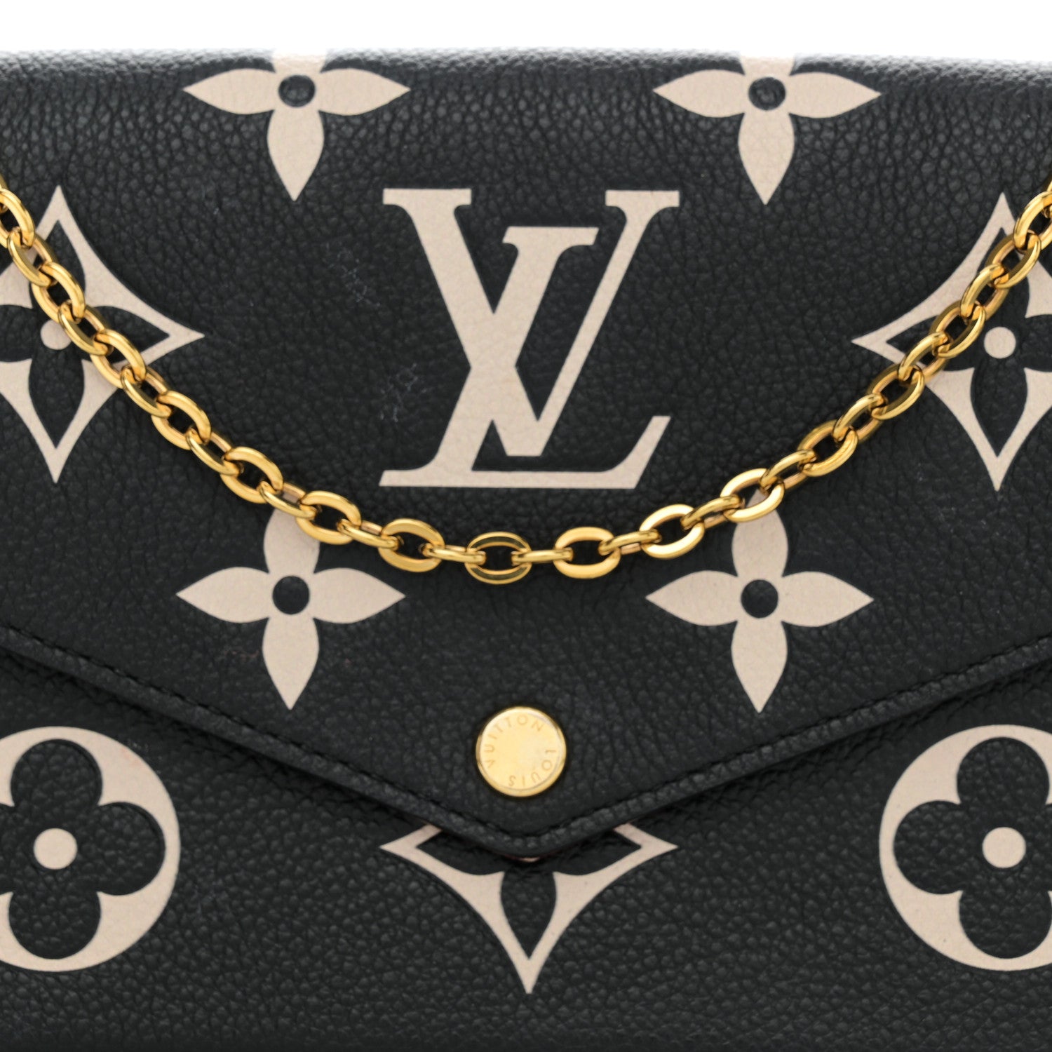 Louis Vuitton Empreinte Monogram Giant Felicie Pochette Black Beige 8 of 11