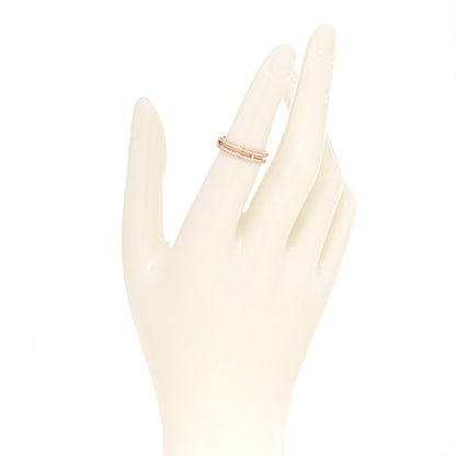 Hermes 18K Rose Gold Diamond Ariane Wedding Band Ring 49 5 2 of 5