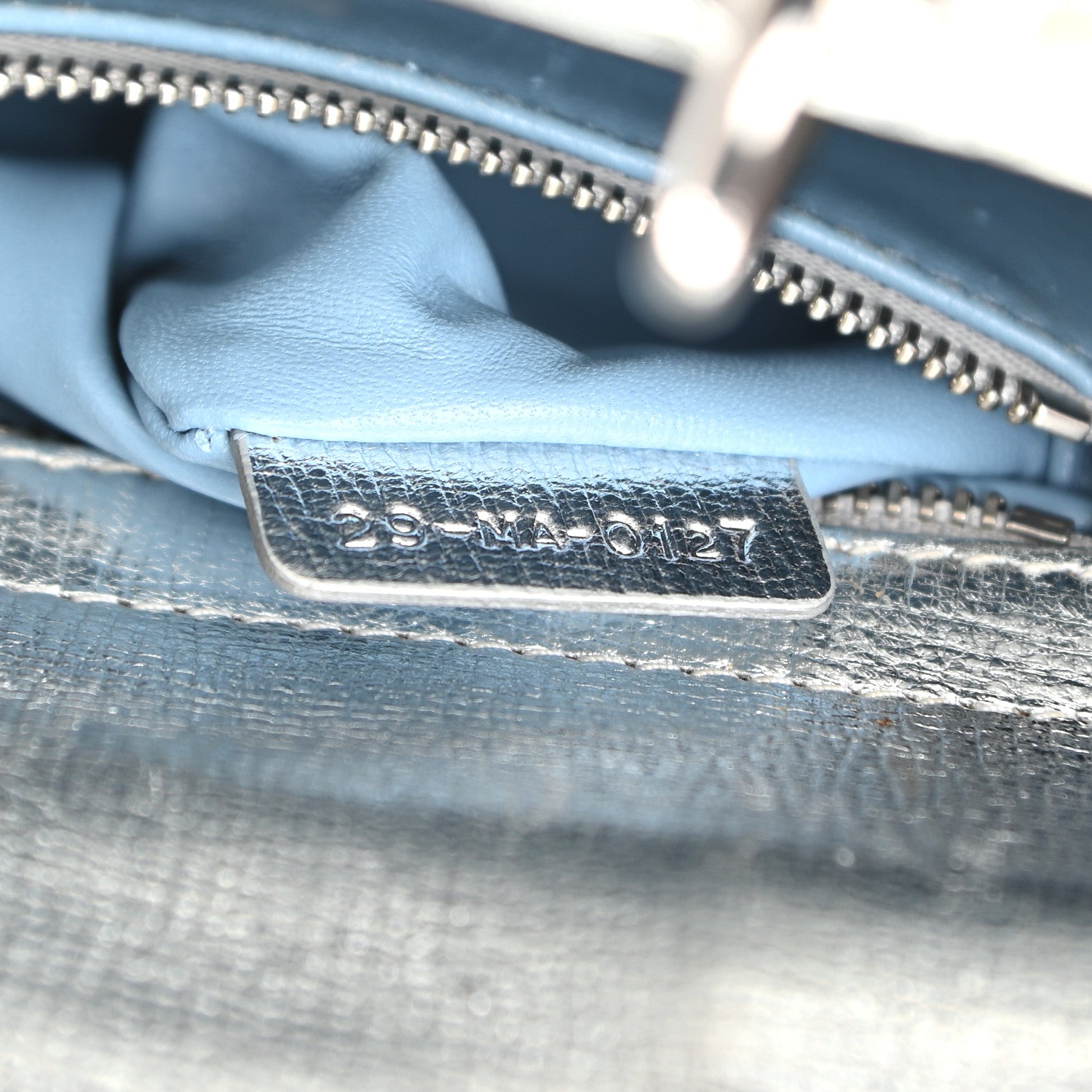 Christian Dior Metallic Grained Calfskin Cannage Small Lucky Badges My Lady Dior Silver 9 of 10