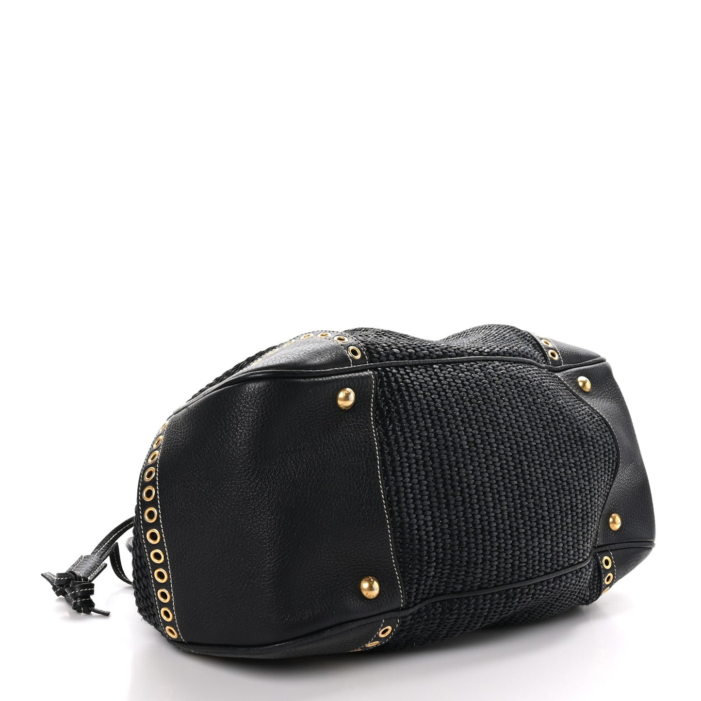 Paglia Vitello Daino Frame Satchel Black