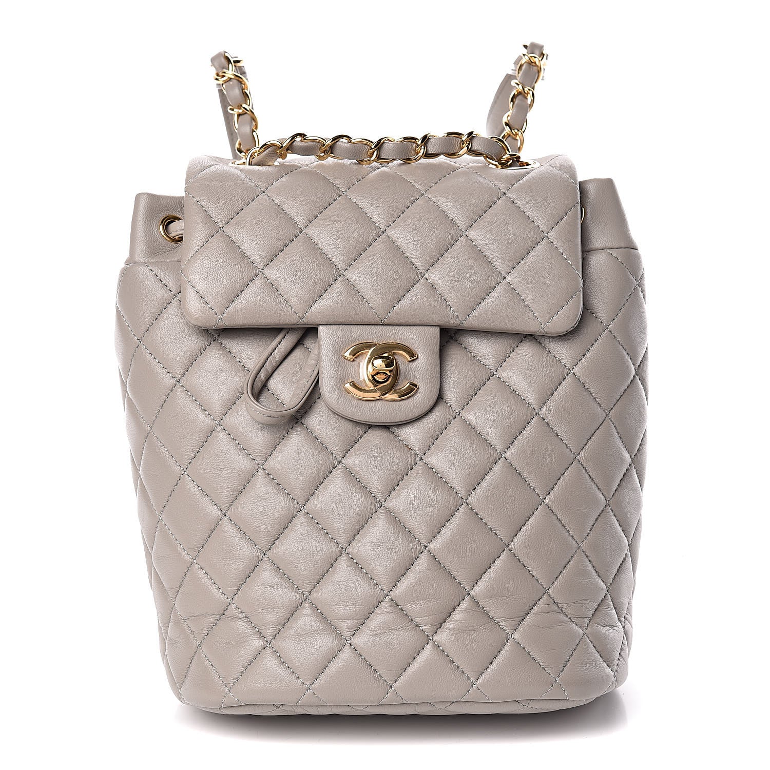 Chanel Calfskin Quilted Mini Urban Spirit Backpack Grey 1 of 10