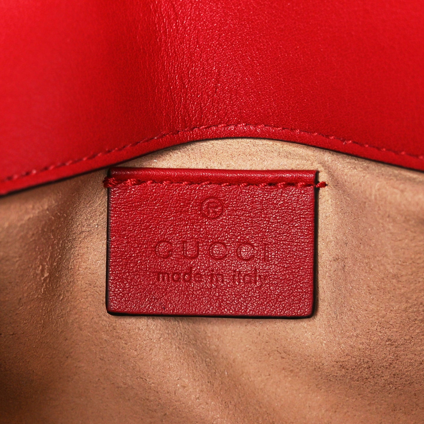 Calfskin Matelasse Super Mini GG Marmont Shoulder Bag Hibiscus Red