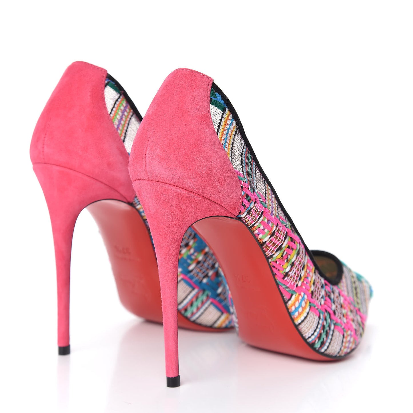 Lace Rete Tresse Suede Hippie Follies 100 Pumps 37.5 Multi
