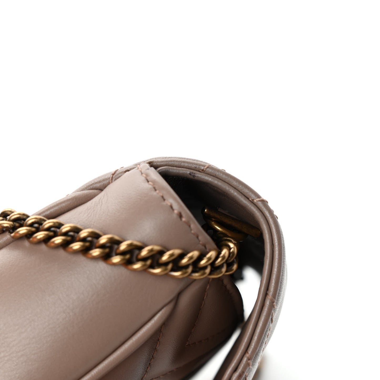 Calfskin Matelasse Super Mini GG Marmont Shoulder Bag Porcelain Rose