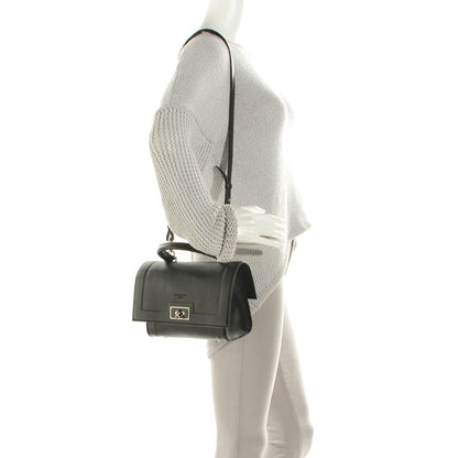 Givenchy Grained Calfskin Mini Shark Lock Satchel Black 2 of 7