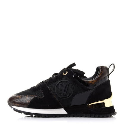Louis Vuitton Suede Monogram Run Away Sneakers 35 Black 1 of 10