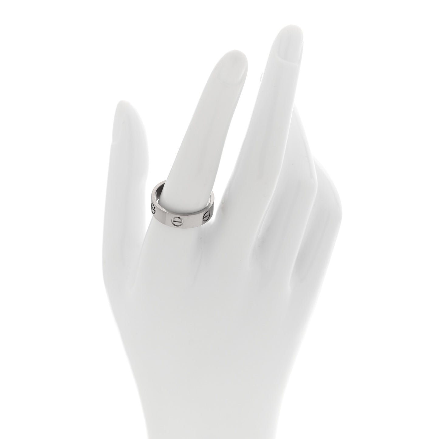 18K White Gold 5.5mm LOVE Ring 58 8.5