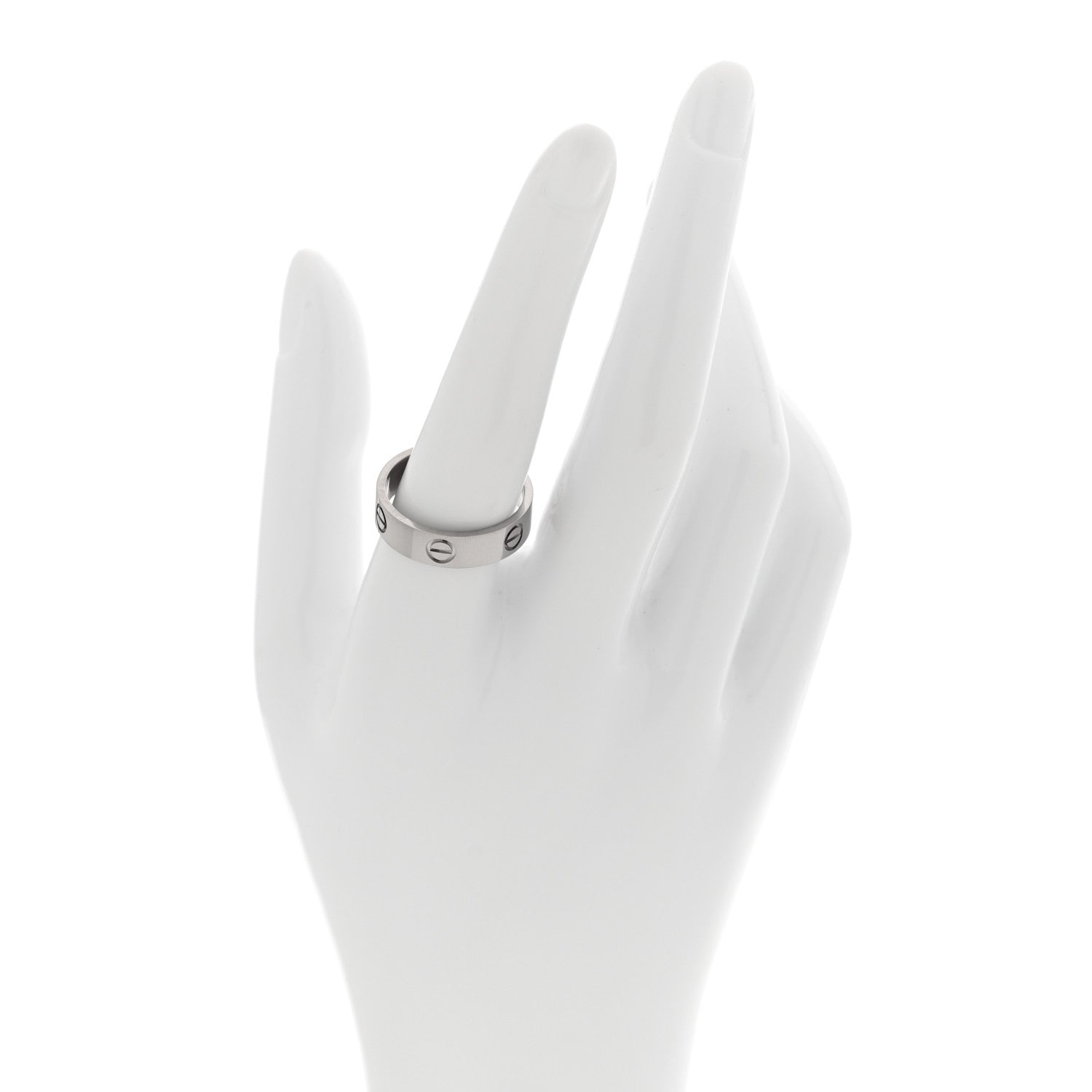 Cartier 18K White Gold 5.5mm LOVE Ring 58 8.5 2 of 4