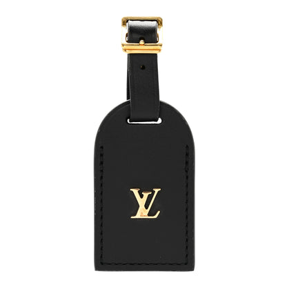 Louis Vuitton Calfskin City Steamer Luggage Tag Black 1 of 4