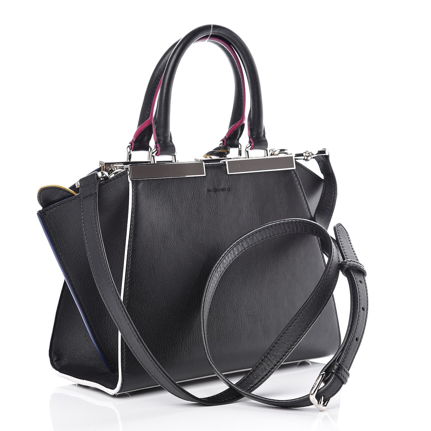 Fendi Vitello Dolce Mini 3Jours Tote Black 3 of 10