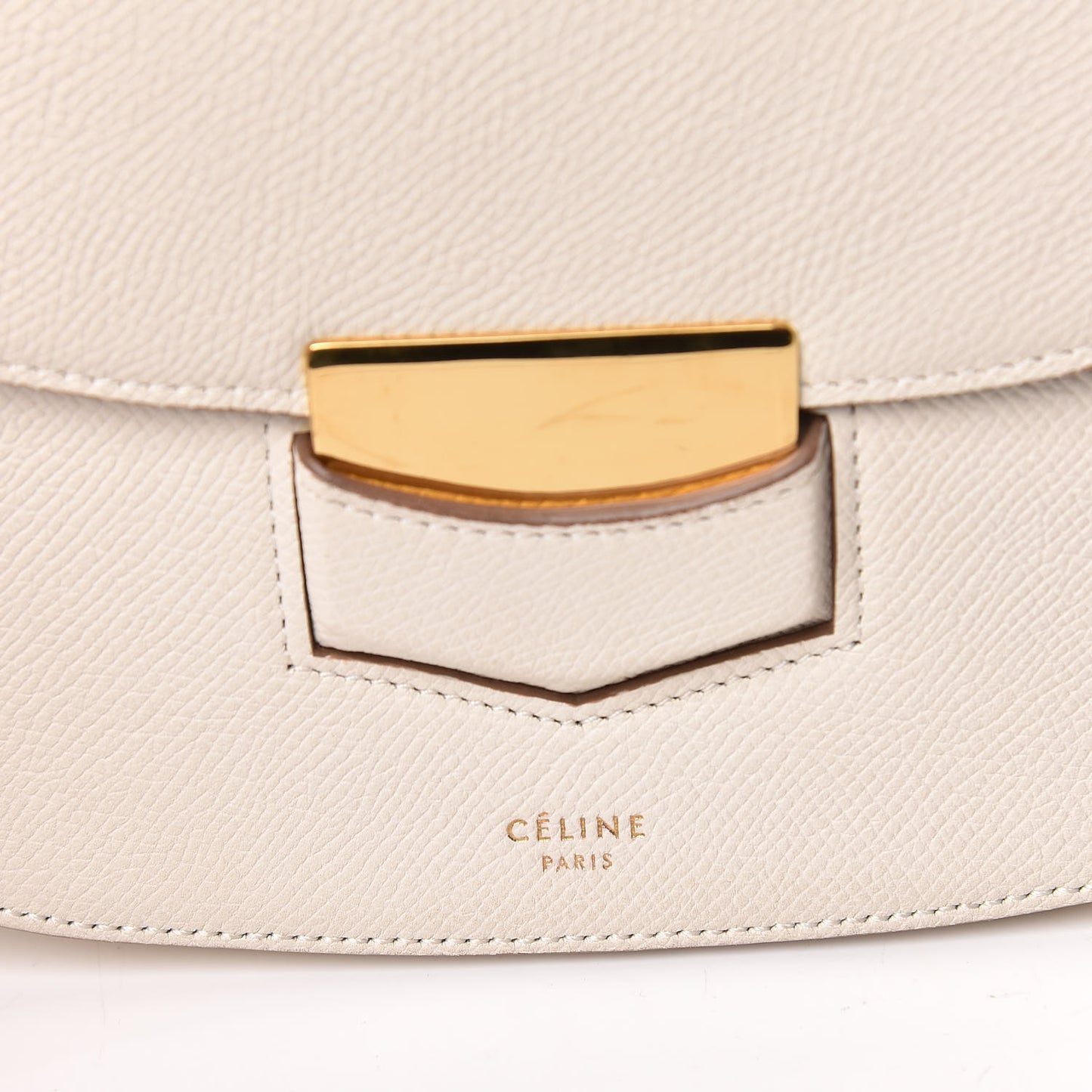 Grained Calfskin Compact Trotteur White