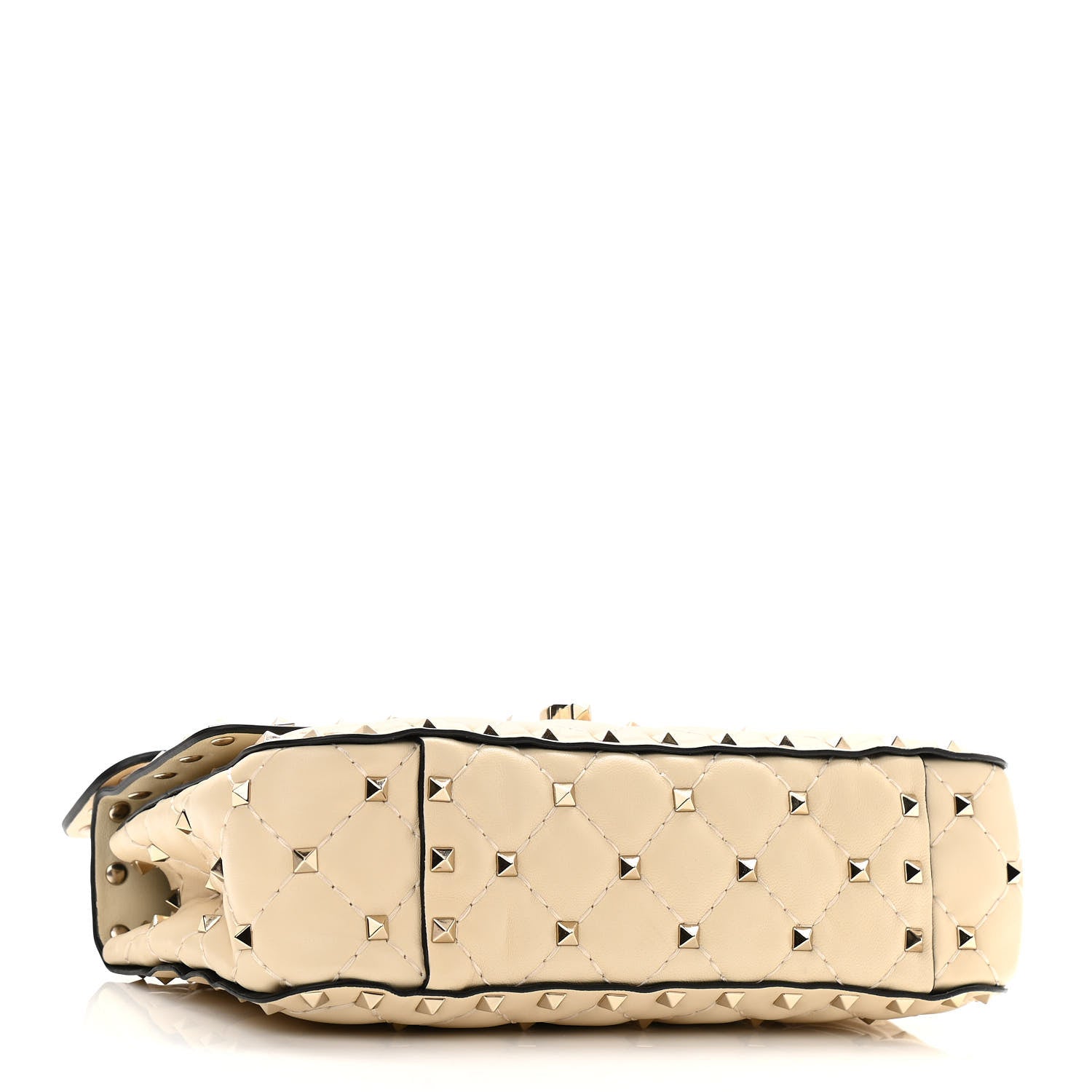 Valentino Garavani Nappa Small Rockstud Spike Shoulder Bag Light Ivory 4 of 9