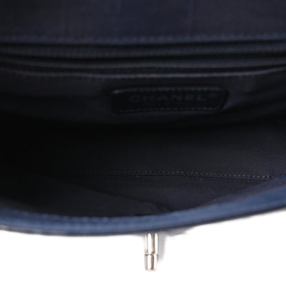 Chanel Calfskin Stitched Medium Single Flap Navy 5 of 10