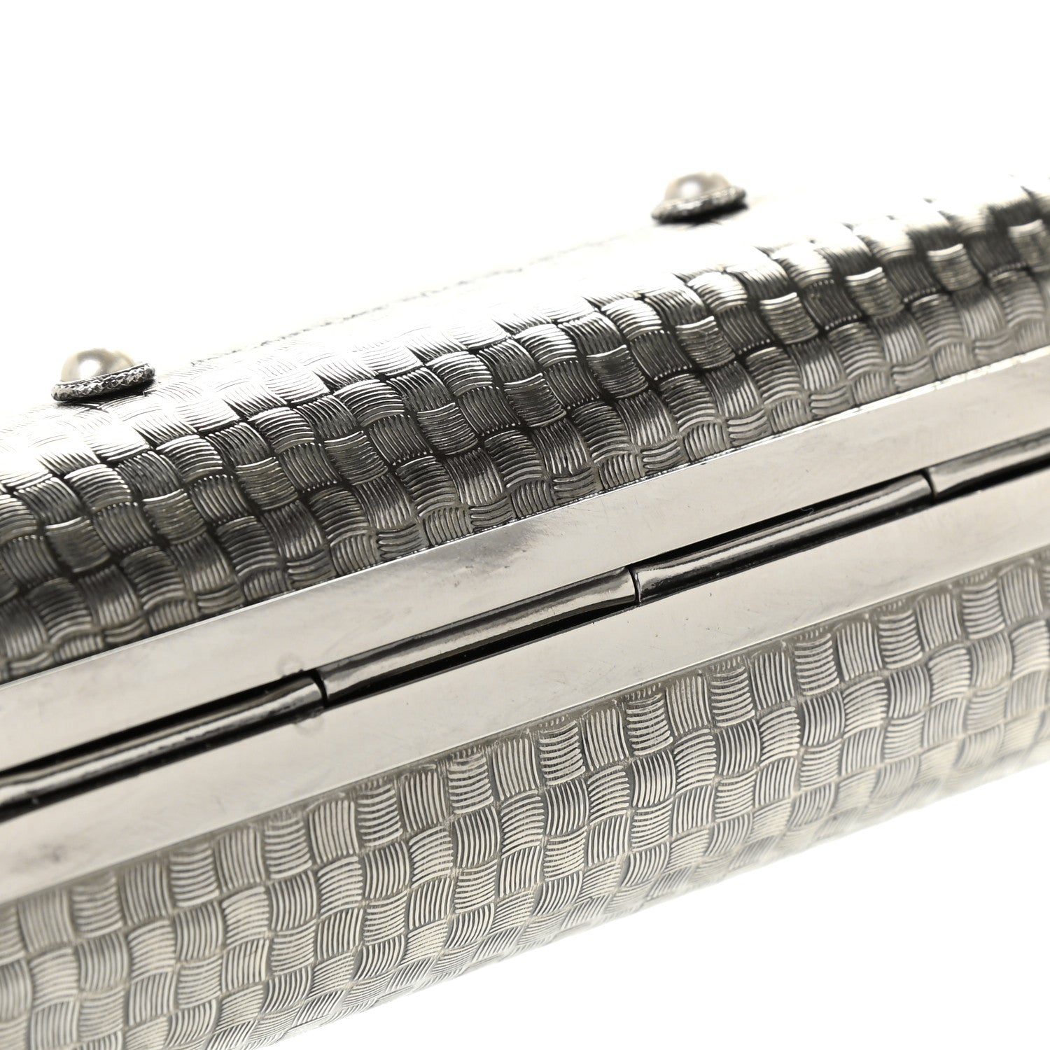 Alexander McQueen Metallic Knucklebox Clutch Silver 13 of 13