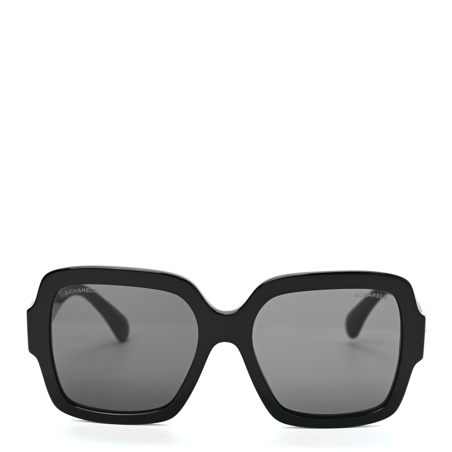 Acetate Square Heart Sunglasses 5479-A Black