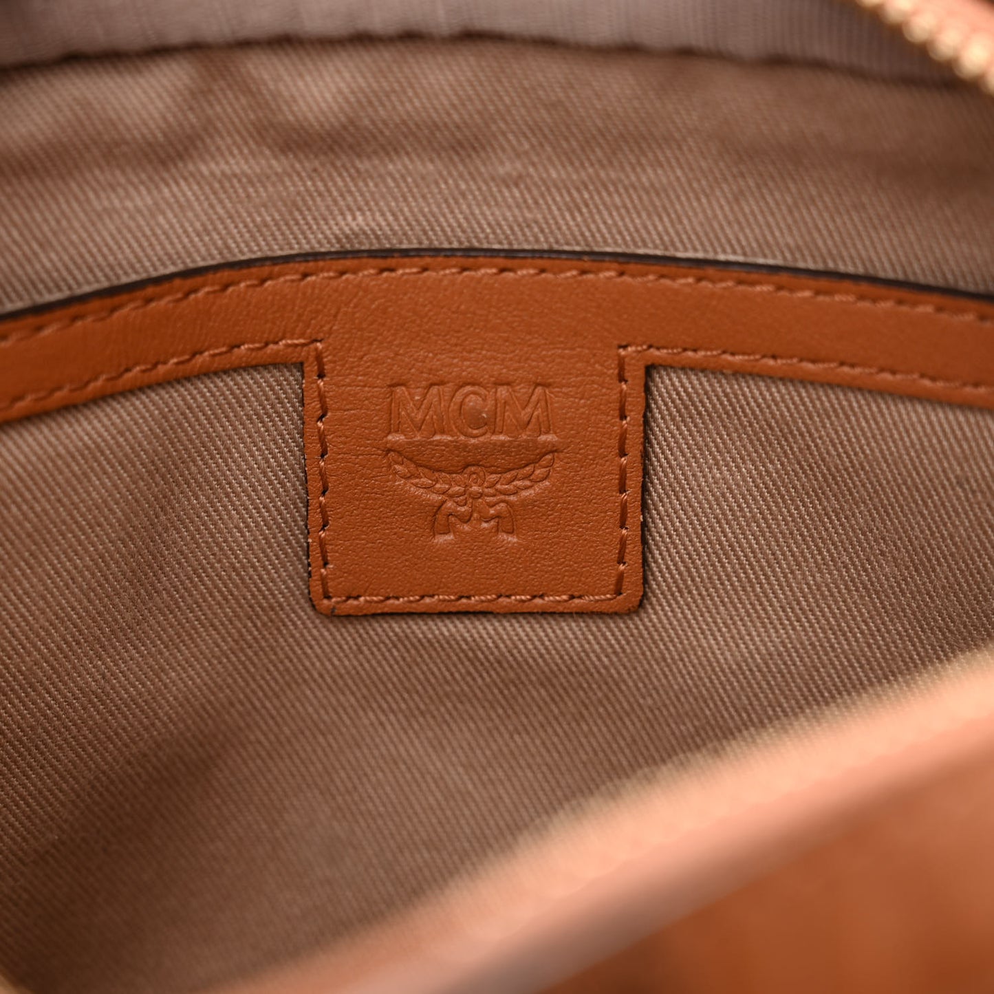 Visetos Monogram Small Aren Crossbody Cognac