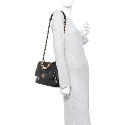 Chanel Lambskin Quilted Large Chanel 19 Flap Black 2 of 11