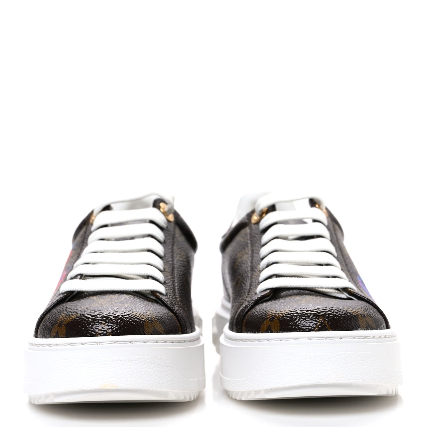 LV X YK Monogram Pumpkin Time Out Sneakers 35.5
