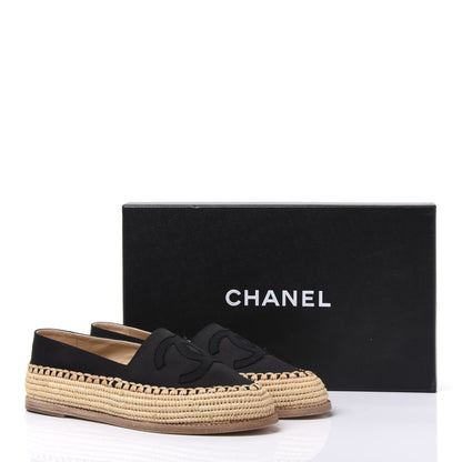 Chanel Satin Grosgrain Espadrilles 37 Black 9 of 9