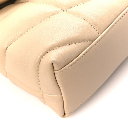 Saint Laurent Lambskin Quilted Toy Loulou Puffer Monogram Chain Satchel Avorio 10 of 11