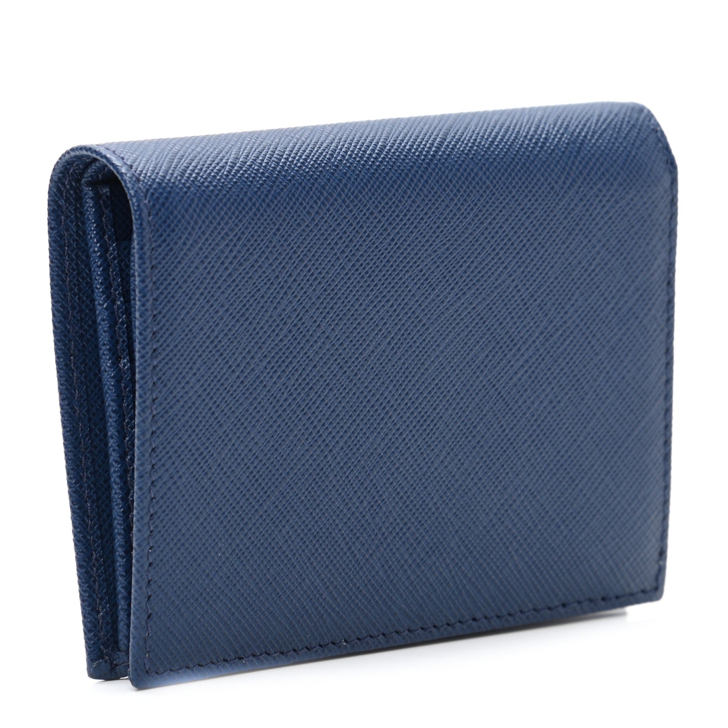 Saffiano Metal Bi-Fold Wallet Bluette