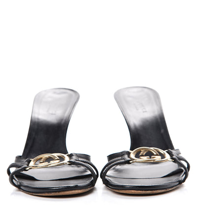 Gucci Calfskin Interlocking G Slide Sandal 7 Black 2 of 16