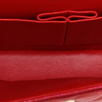 Chanel Iridescent Caviar Quilted Medium Double Flap Red 5 of 10